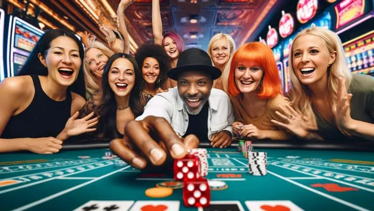 Live dealer casino table with JL branding